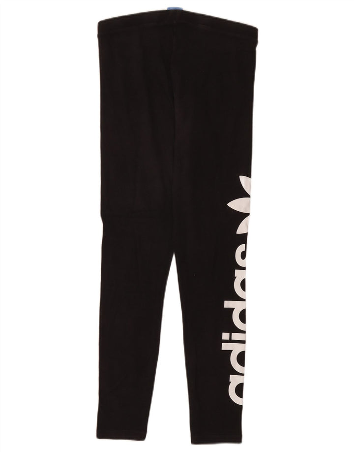 Leggings grafic Adidas pentru femei UK 10 Small Black