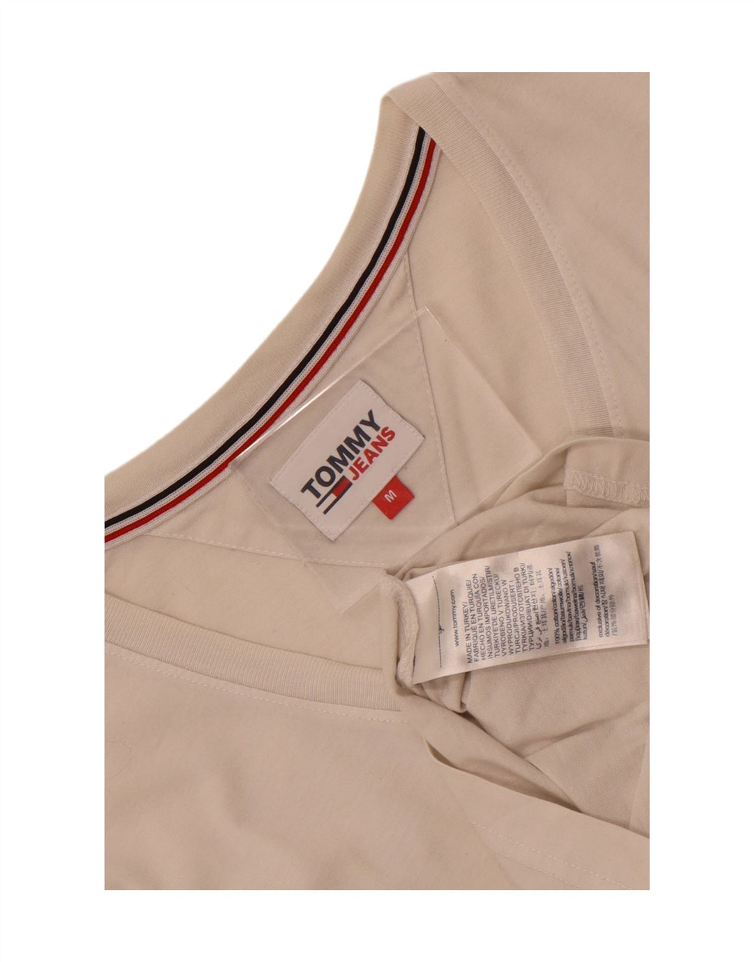 Tricou Tommy Hilfiger pentru femei Top UK 12 Medium White Bumbac