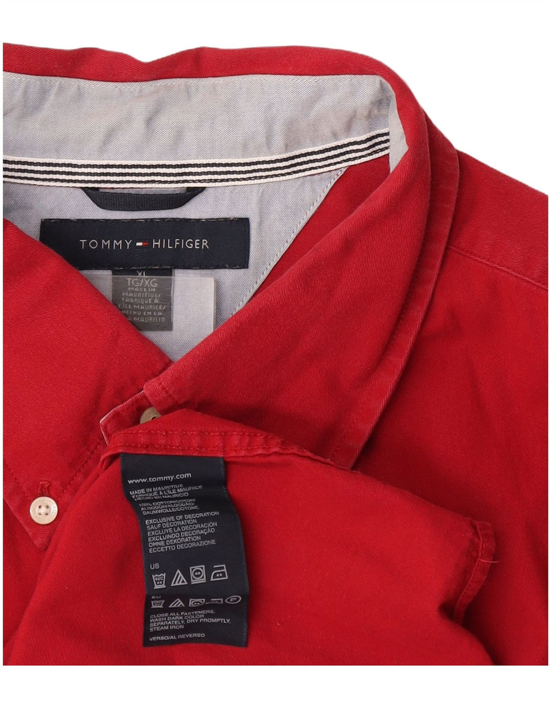 Cămașă pentru bărbați Tommy Hilfiger XL bumbac roșu