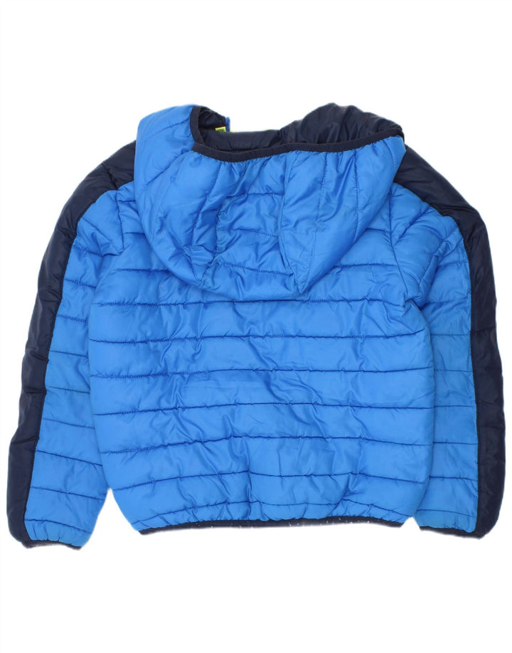 Jachetă căptușită cu glugă Diadora pentru băieți 5-6 ani, albastru, color block