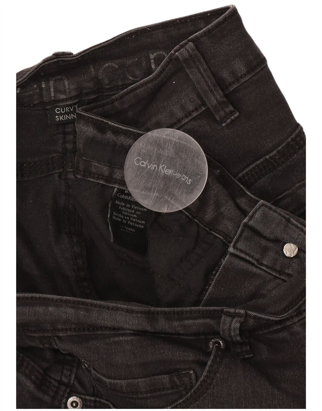 Blugi skinny curvy pentru femei CALVIN KLEIN W34 L30 gri