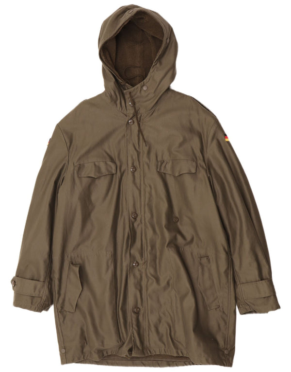 Jachetă parka militară cu glugă vintage pentru bărbați UK 42 XL kaki