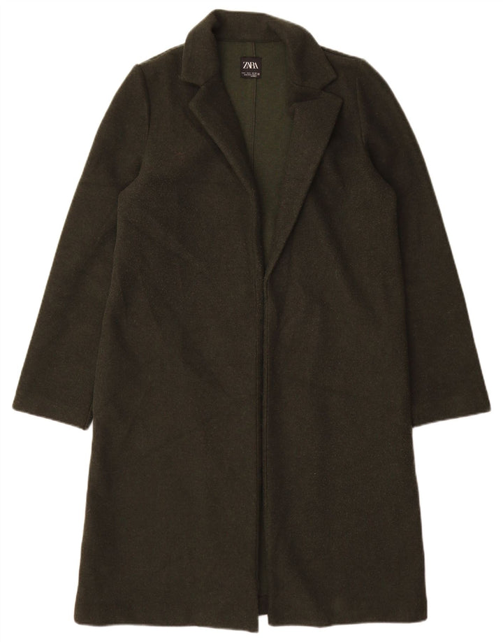 Pardesiu deschis pentru femei Zara UK 10 Poliester verde mic