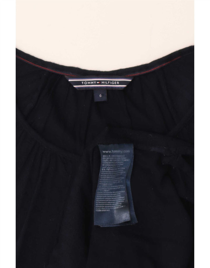 Top pentru femei Tommy Hilfiger cu mânecă lungă US 6 Medium Bleumarin Viscoză