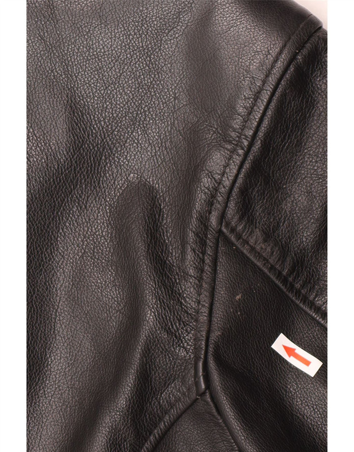 Jachetă de piele pentru bărbați Oakland UK 38 Medium Black Leather