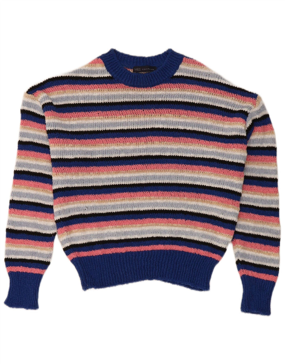 Pulover pentru femei Marks & Spencer cu decolteu triplu UK 10 mic multicolor