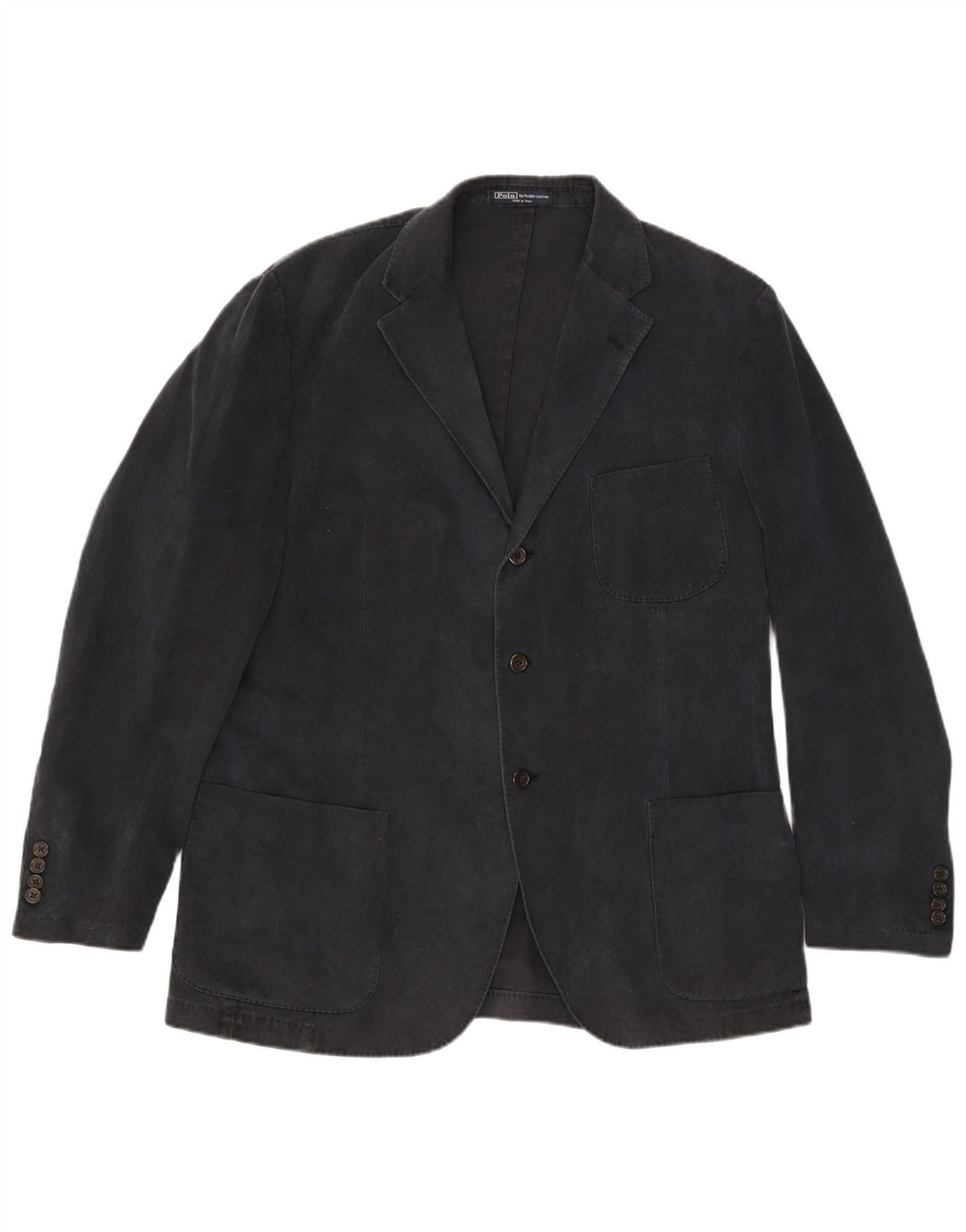 Jachetă Polo Ralph Lauren pentru bărbați, cu 3 nasturi, IT 54 XL, bumbac negru