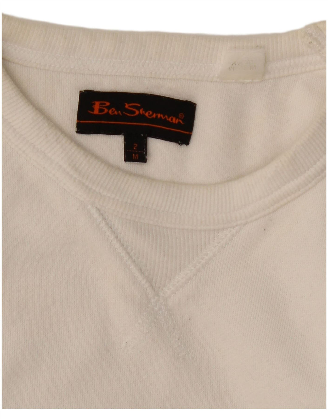 Hanorac grafic pentru bărbați Ben Sherman, pulover, bumbac alb mediu
