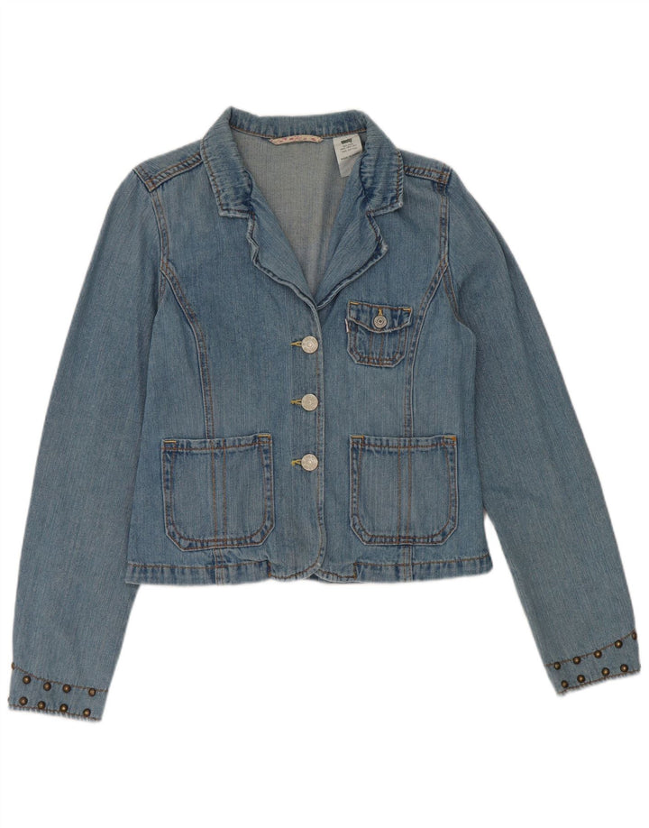 Jachetă Levi's de denim cu 3 nasturi pentru femei UK 16, mare, albastru, bumbac