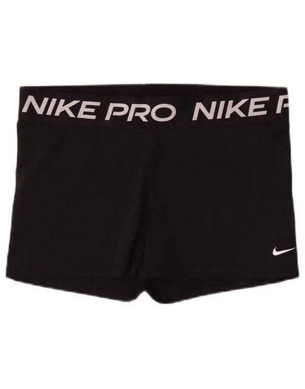 Pantaloni scurți sport Nike Dri Fit Graphic pentru femei UK 18 XL Poliester negru