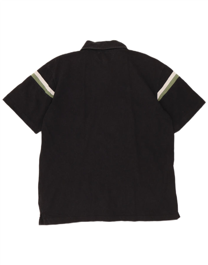 Tricou polo pentru bărbați LEE, mare, negru, cu dungi