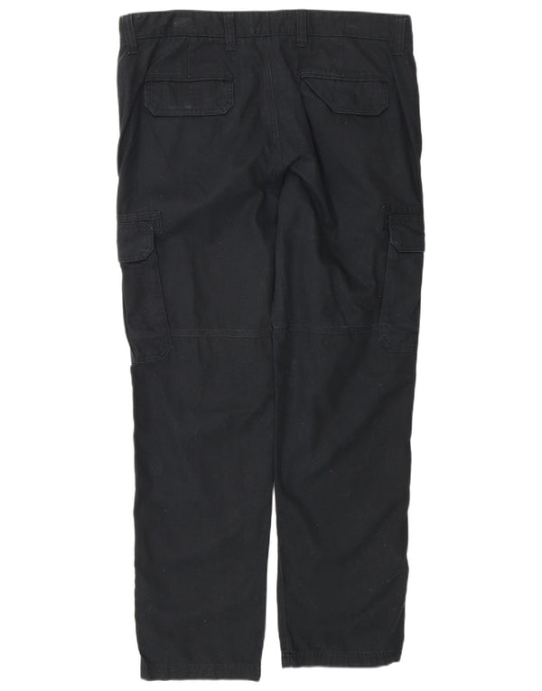 Pantaloni cargo drepti pentru bărbați Marks & Spencer W38 L31 bumbac negru