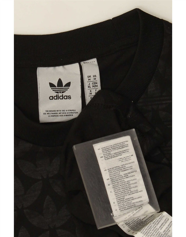 Tricou grafic pentru bărbați Adidas Top Mediu Poliester Negru