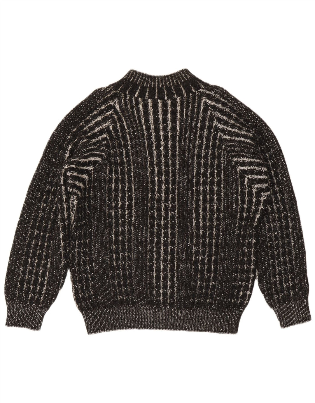 Pulover cu decolteu în V Pitti pentru bărbați, mare, negru, geometric