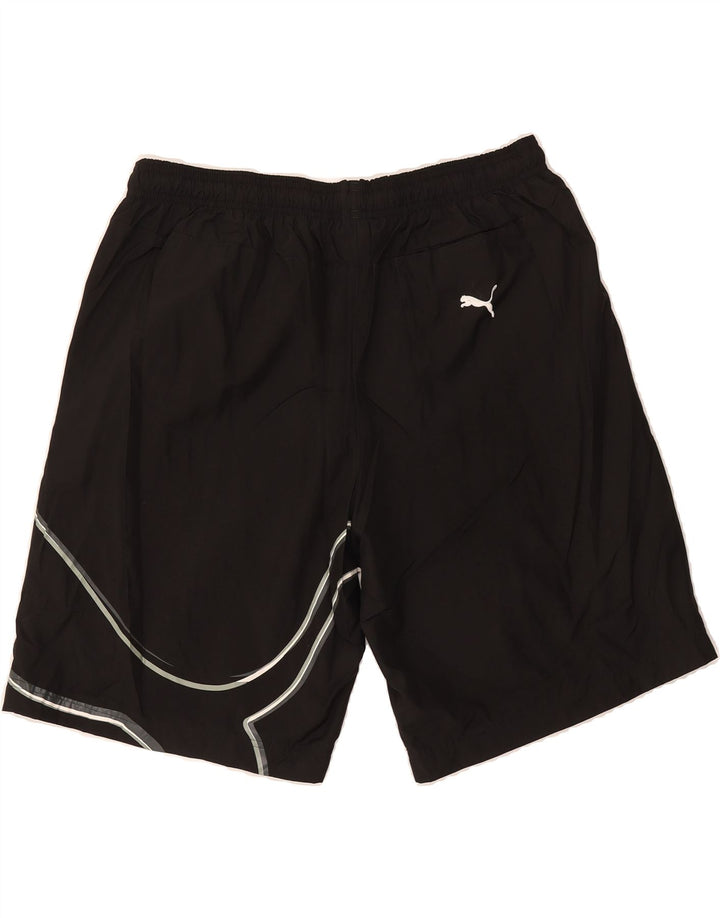PUMA Mens Graphic Sport Shorts Large  Black Polyester Vintage Puma and Second-Hand Puma from Messina Hembry 