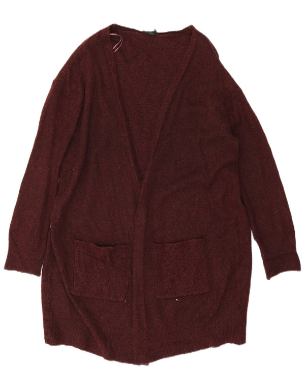 Pulover cardigan deschis supradimensionat pentru femei Topshop UK 8 Mic Bordeaux