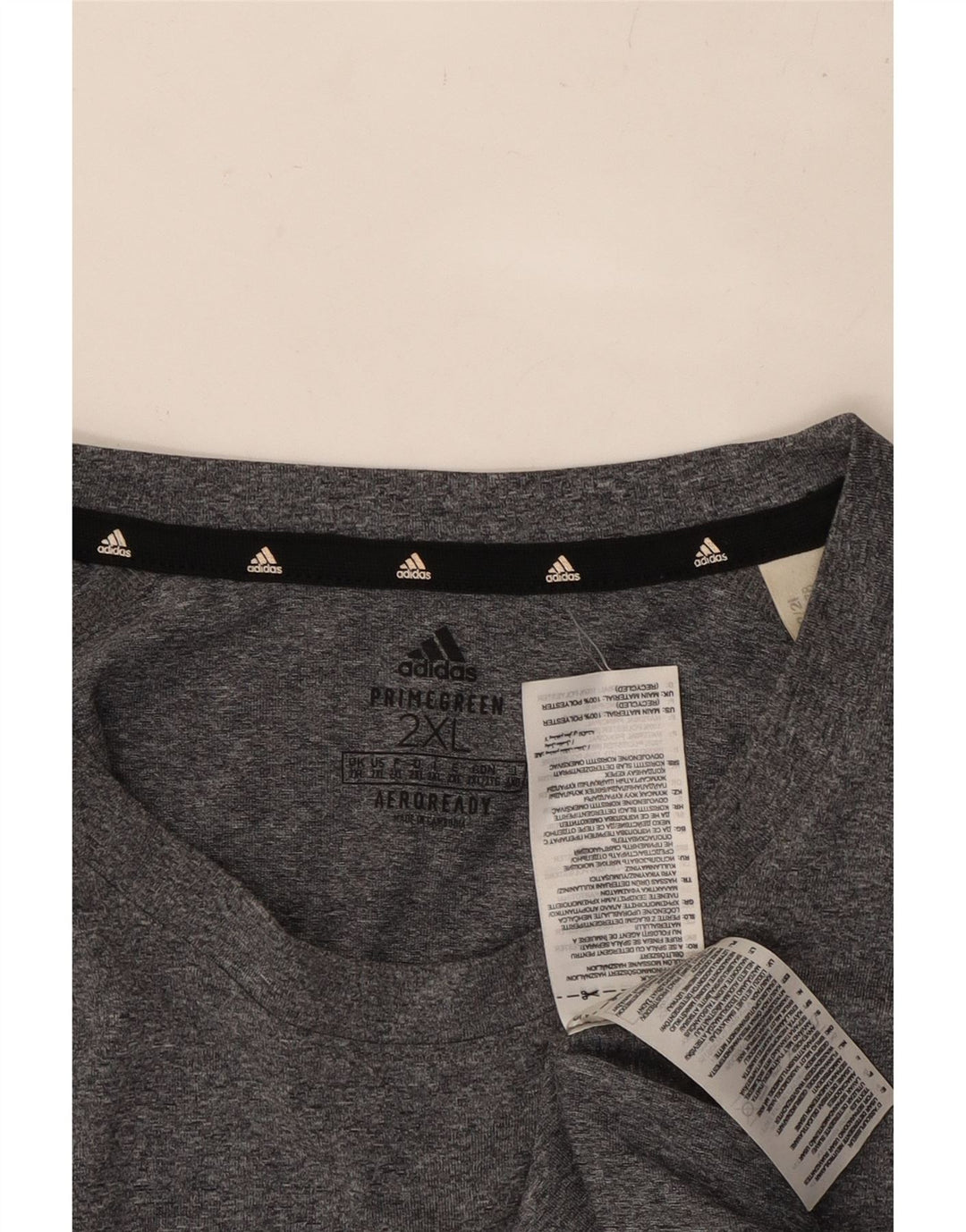 Tricou ADIDAS Aeroready pentru bărbați, 2XL, poliester gri