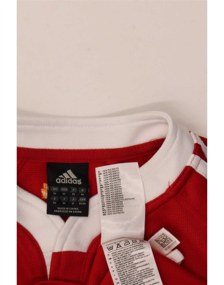 Tricou cu grafică Adidas Zurich pentru bărbați Top mediu roșu din poliester color bloc