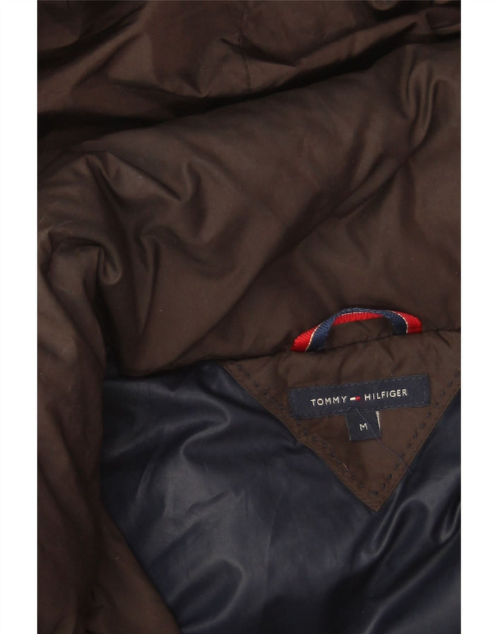 Palton căptușit cu glugă pentru femei Tommy Hilfiger UK 14 Poliester maro mediu