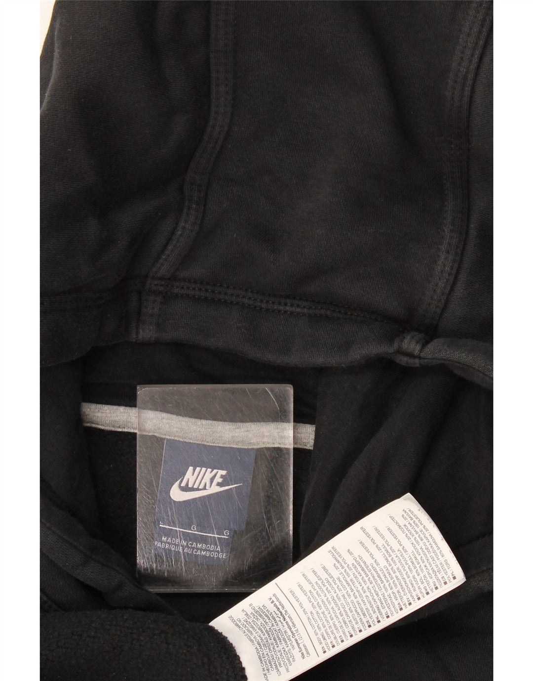 Pulover Nike pentru bărbați, bumbac mare, negru
