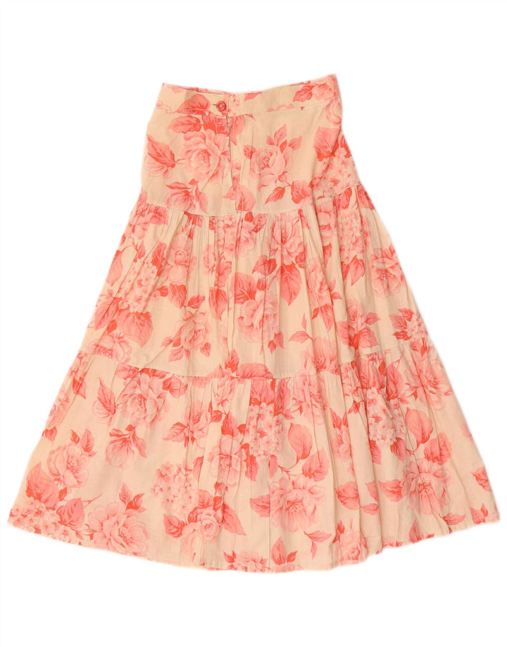 Fusta Maxi Evazată Vintage Femei W26 Mic Roșu Floral