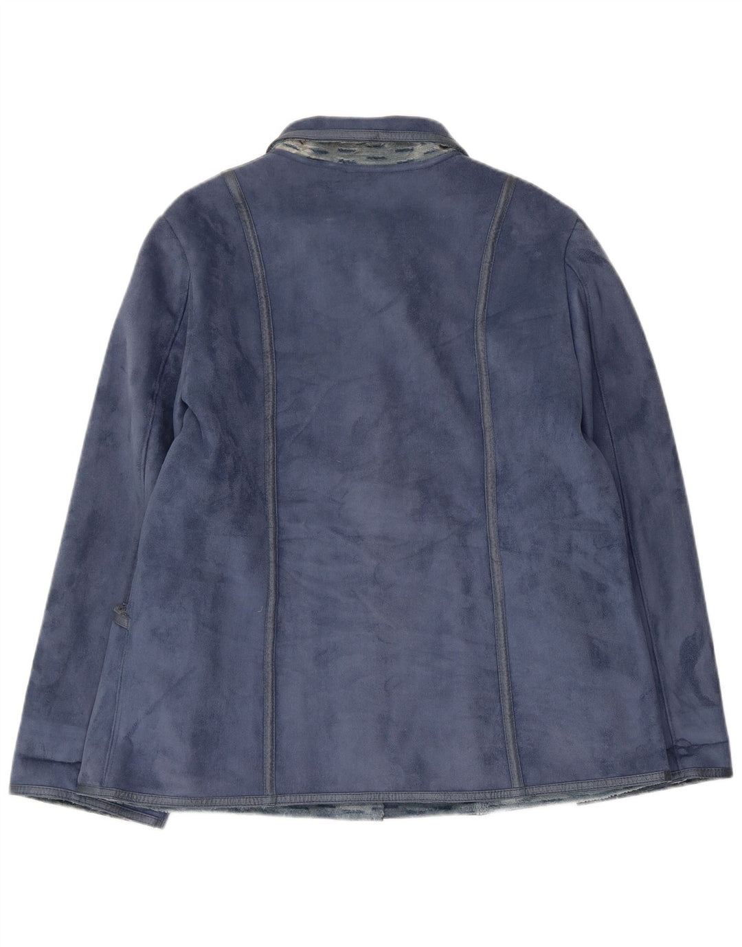 Pardesiu vintage pentru femei IT 50 XL poliester albastru