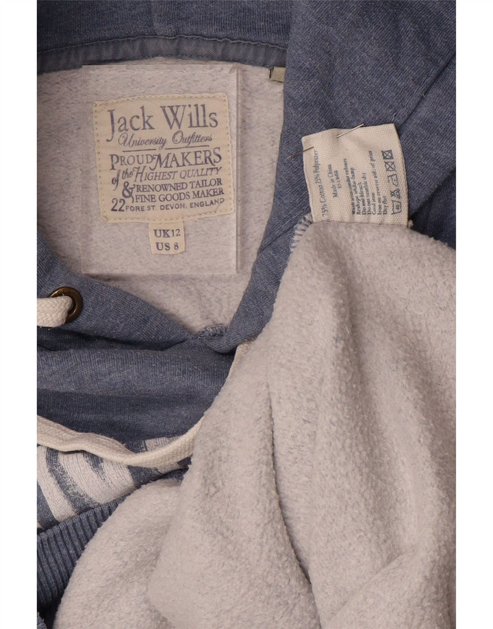 JACK WILLS Pulover cu glugă pentru femei UK 12 Medium Bleumarin