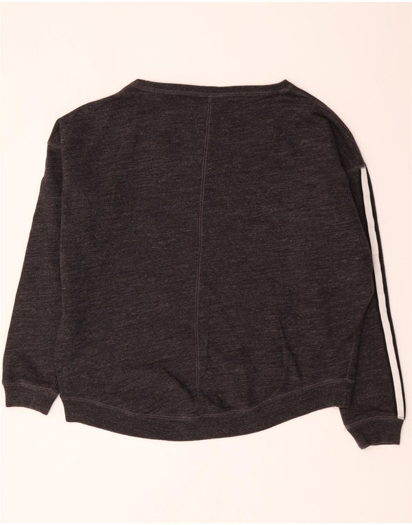 Pulover supradimensionat cu grafic Nike pentru femei UK 10 Bumbac gri mic
