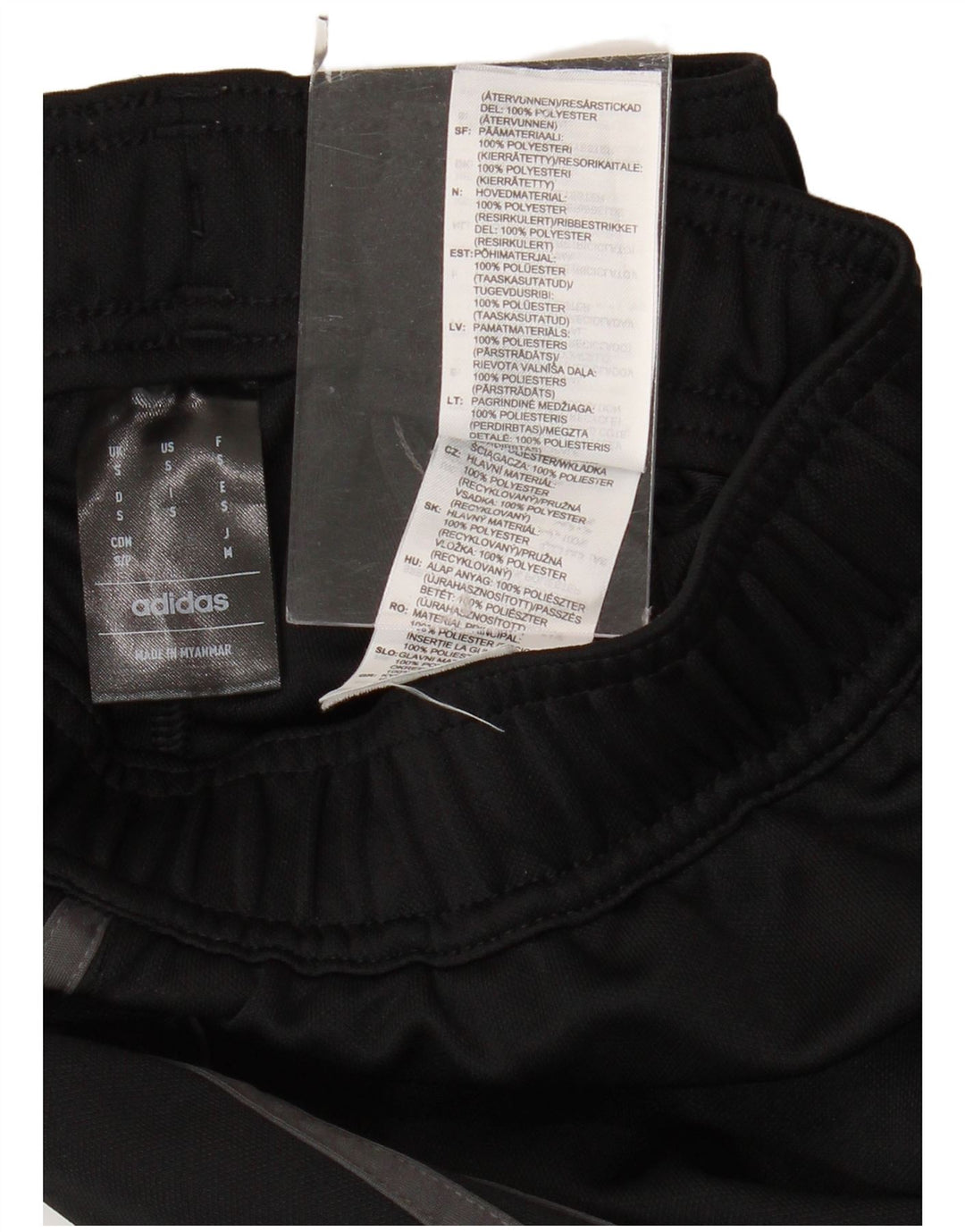 Pantaloni de trening ADIDAS pentru bărbați, poliester negru mic