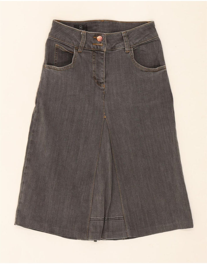 MADELEINE Womens Denim Skirt US 4 Small W26  Grey Cotton Vintage Madeleine and Second-Hand Madeleine from Messina Hembry 