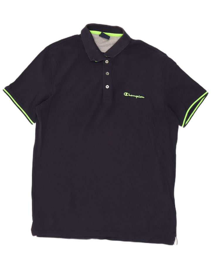 Cămașă polo pentru bărbați CHAMPION XL Bumbac bleumarin