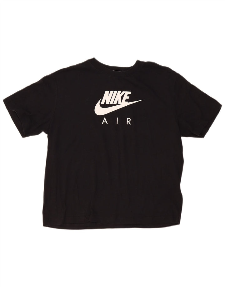 Tricou grafic supradimensionat Nike pentru femei Top UK 10 Small Black Bumbac