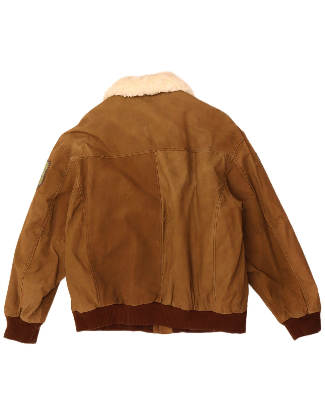 Jachetă din piele vintage pentru bărbați cu grafică IT 56 3XL maro