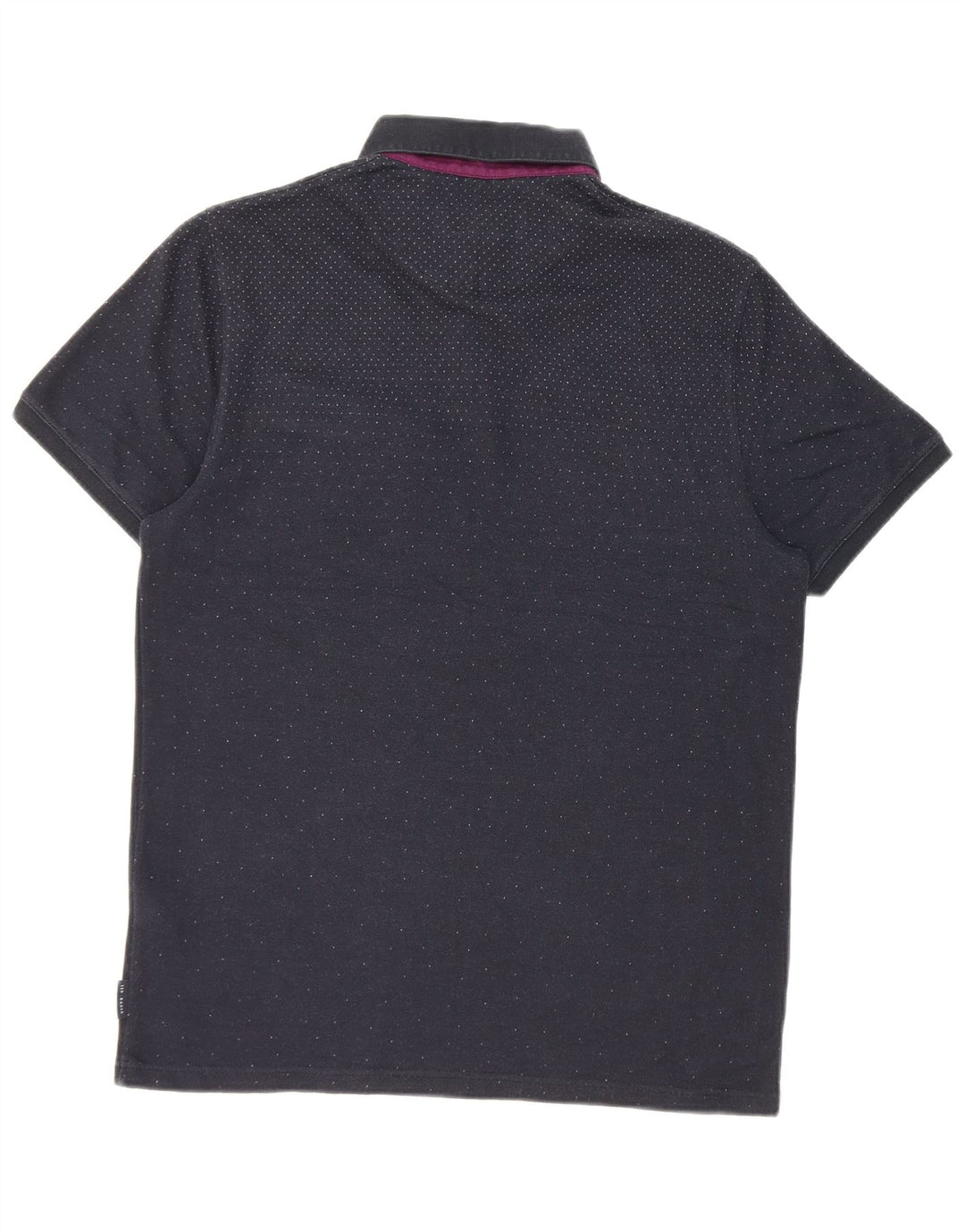 Tricou polo pentru bărbați Ted Baker Mărimea 3, bumbac cu pete, albastru marin mediu