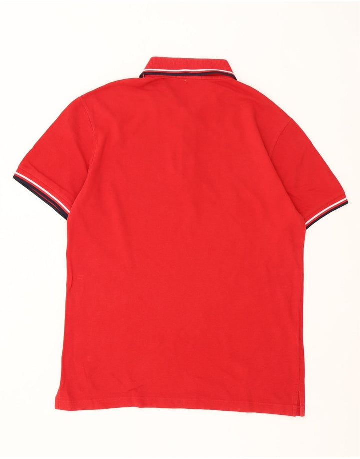 Cămașă polo Fred Perry pentru bărbați, bumbac cu dungi roșii medii