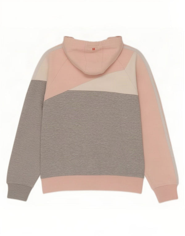 Pulover Adidas pentru femei UK 12, bumbac color bloc, gri mediu