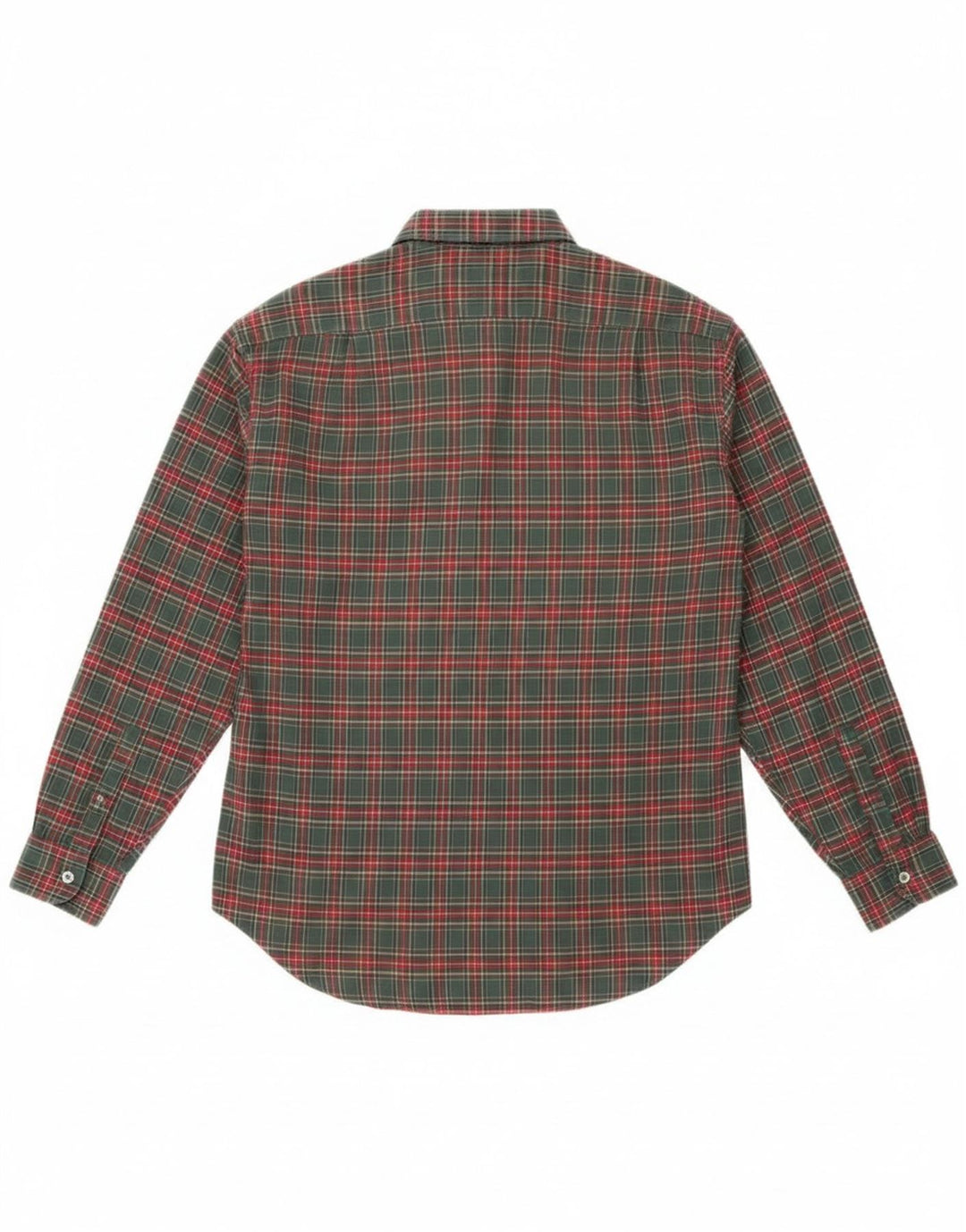 Cămașă de flanel pentru femei Sisley UK 10, bumbac carouri verde mic