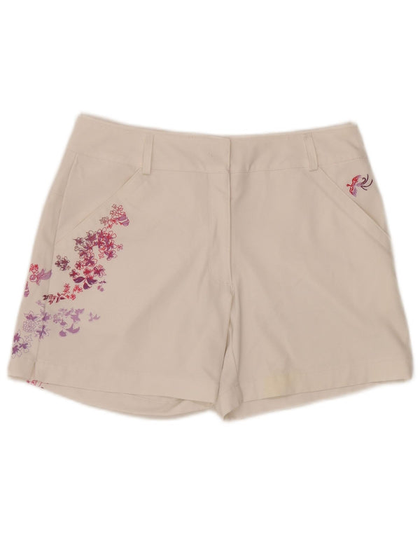 Pantaloni scurți Nike Golf Graphic Chino pentru femei, mici W28, poliester floral alb