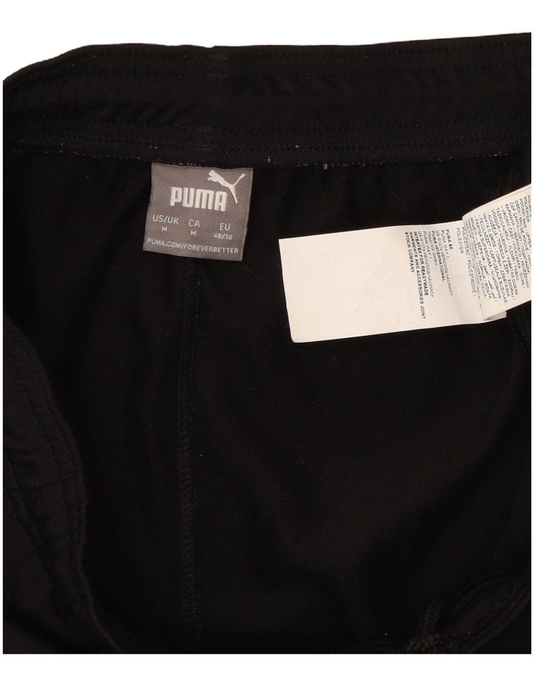 Pantaloni de trening PUMA pentru bărbați, poliester mediu negru