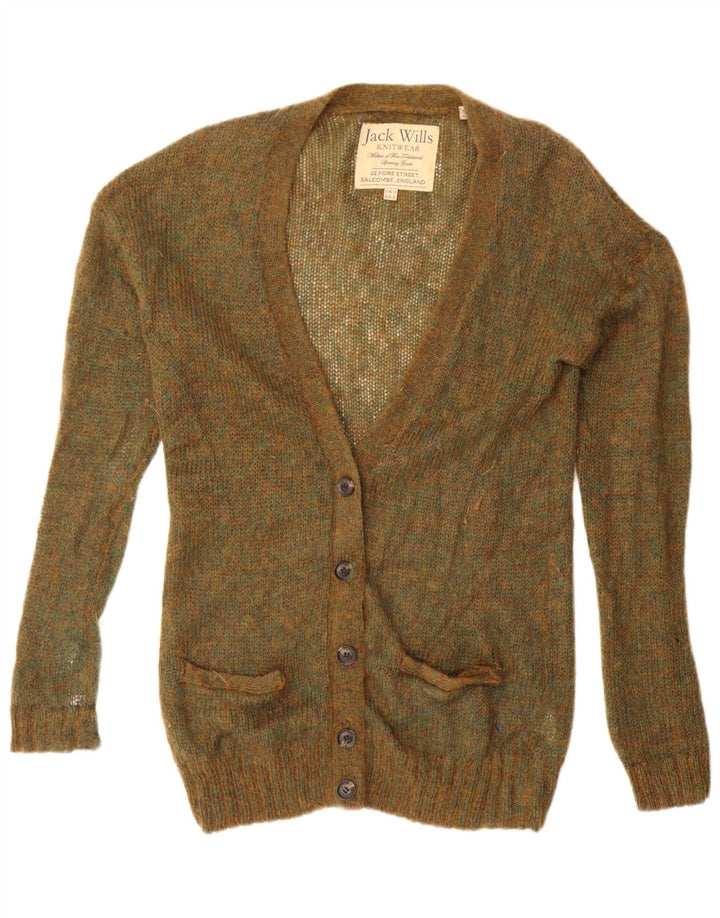 Jack Wills Pulover cardigan supradimensionat pentru femei UK 12 Medium Khaki Flecked
