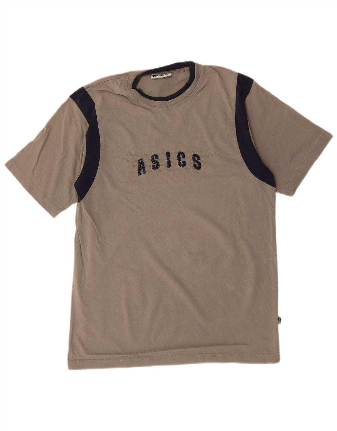 Tricou grafic Asics pentru bărbați Top mic, gri, bumbac color bloc