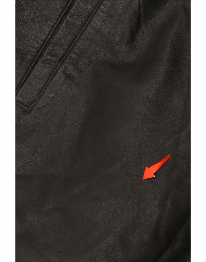 MISS JOY Pantaloni scurți din piele cu talie înaltă pentru femei EU 38 Medium W25 Piele neagră