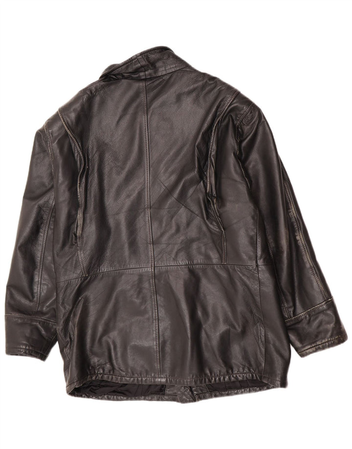 Jachetă de piele vintage pentru bărbați UK 40 Large Black
