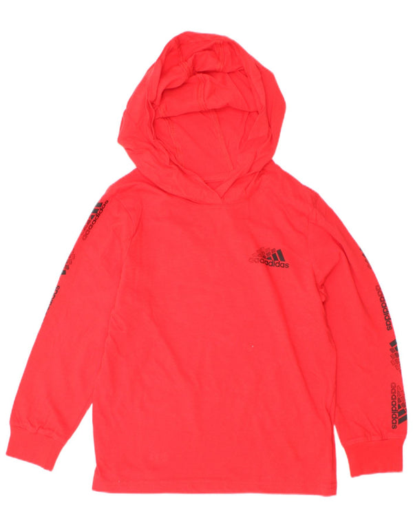 Adidas Băieți Graphic Hoodie Jumper 3-4 Ani Bumbac Roșu