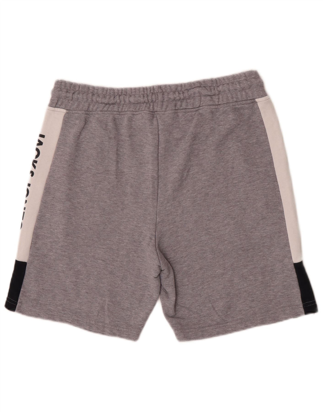 Pantaloni scurți sport grafic Jack & Jones pentru bărbați, bumbac color bloc, gri mediu