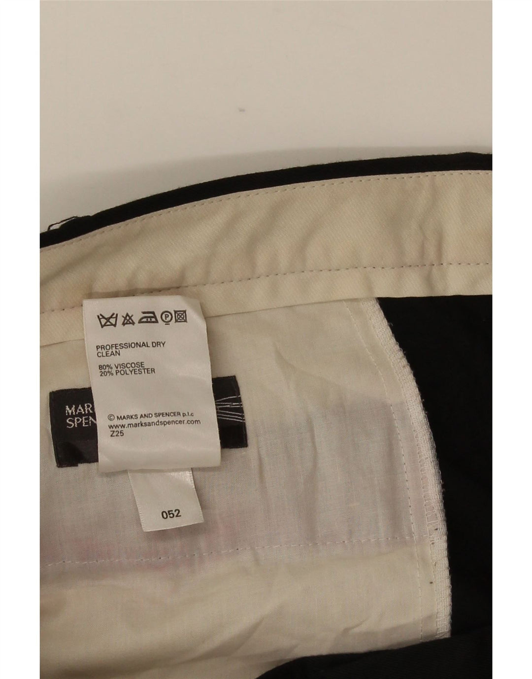 Pantaloni de costum pentru bărbați Marks & Spencer L42 L33, viscoză neagră