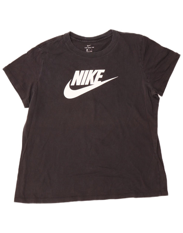 Tricou grafic Nike pentru femei Top UK 18 XL Bumbac negru