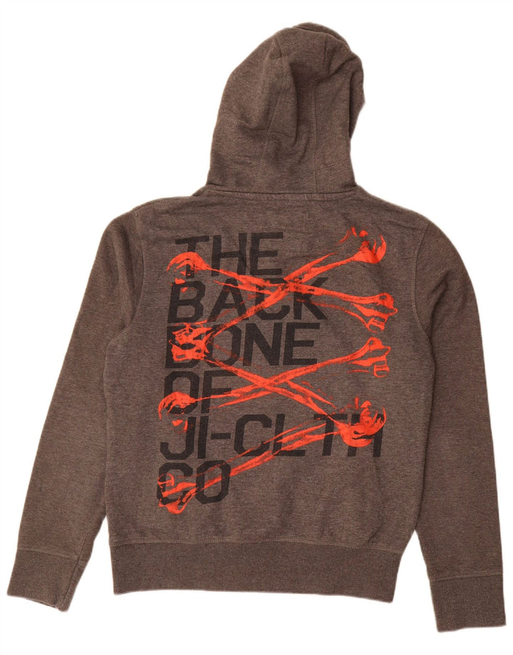Pulover Jack & Jones pentru bărbați cu capota, gri mediu, bumbac