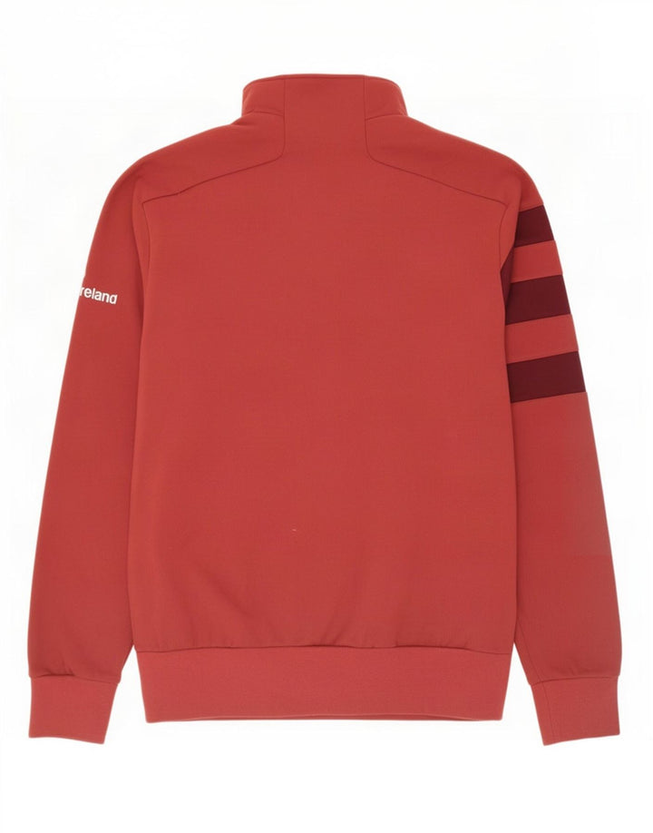 Hanorac pentru bărbați Adidas Graphic, cu fermoar și gât, Pulover mare, roșu, poliester