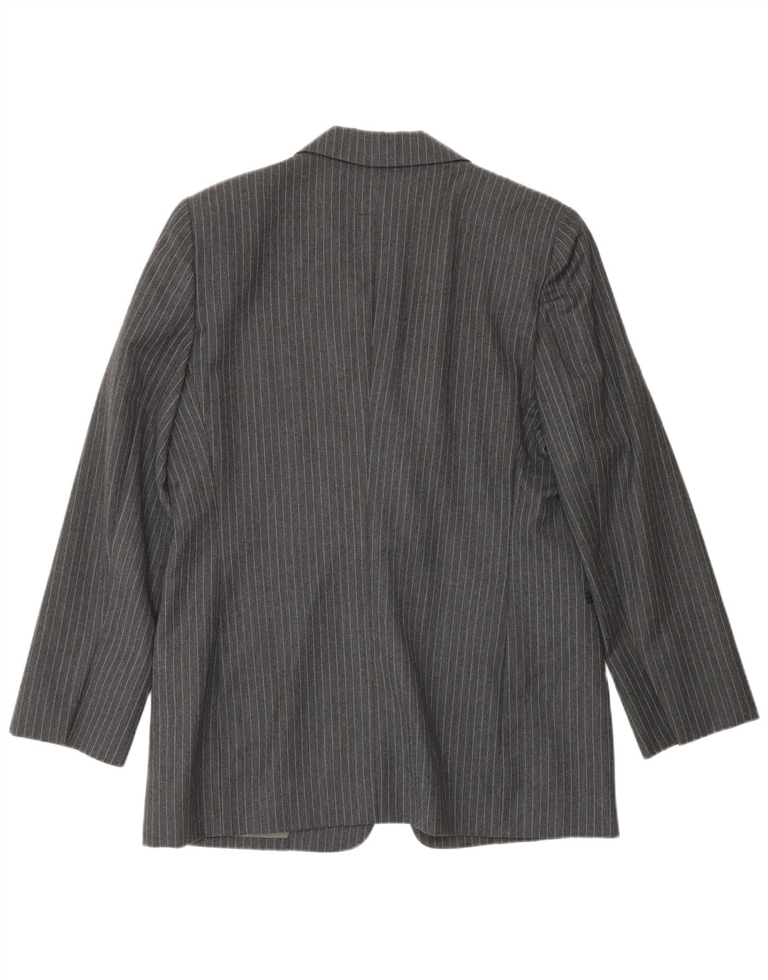 Sacou Ferre pentru femei 001 cu 1 nasture, UK 16, mare, gri cu dungi, acetat